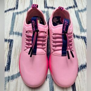 Clove Pink Athletic Shoes with Blue Accents size 8